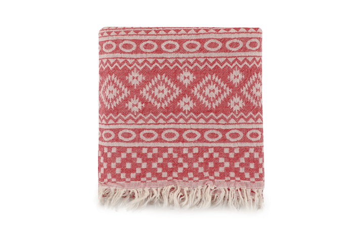 Mijölnir Toalla de playa Fouta Rojo con diseño de alfombra Mijölnir Toalla de playa Fouta Rojo con diseño de alfombra